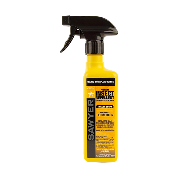 Bottle of Sawyer permium Permethrin insect repellent