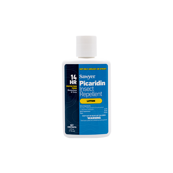 Bottle of Sawyer Picaridin insect repellent lotion